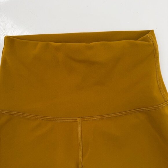 LULULEMON Align High Rise Compression Shorts Gold Spice Sz 0 - Picture 3 of 9